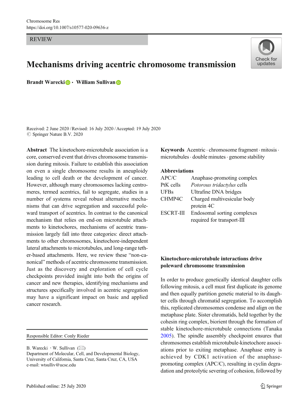 A Acentric Fragment Linear One Telomere Radiation One Broken End Endonuclease Break-Inducing Mutagen