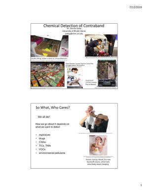Chemical Detection of Contraband Dr