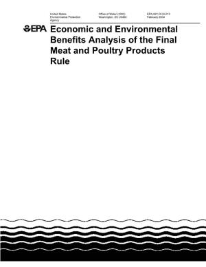 Economic and Environmental Benefits Analysis of the Final Meat and Poultry Products Rule