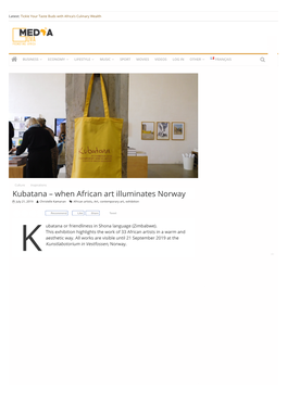 Kubatana – When African Art Illuminates Norway