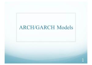 ARCH/GARCH Models