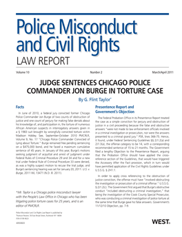 Police Misconduct and Civil Rights Law Report Is Published by Thomson Reuters