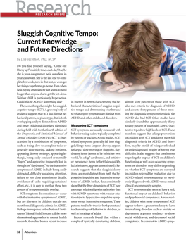 Sluggish Cognitive Tempo: Current Knowledge and Future Directions