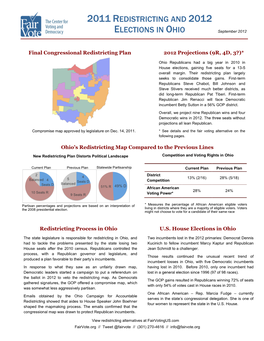 2011 Redistricting and 2012 Elections in Ohio