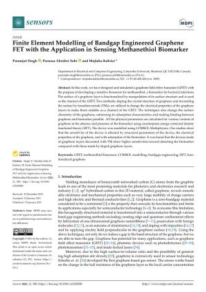 Finite Element Modelling of Bandgap Engineered Graphene FET with the Application in Sensing Methanethiol Biomarker