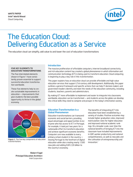 The Education Cloud: Delivering Education As a Service