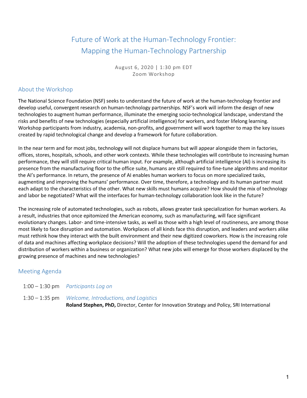 Future of Work at the Human-Technology Frontier: Mapping the Human-Technology Partnership