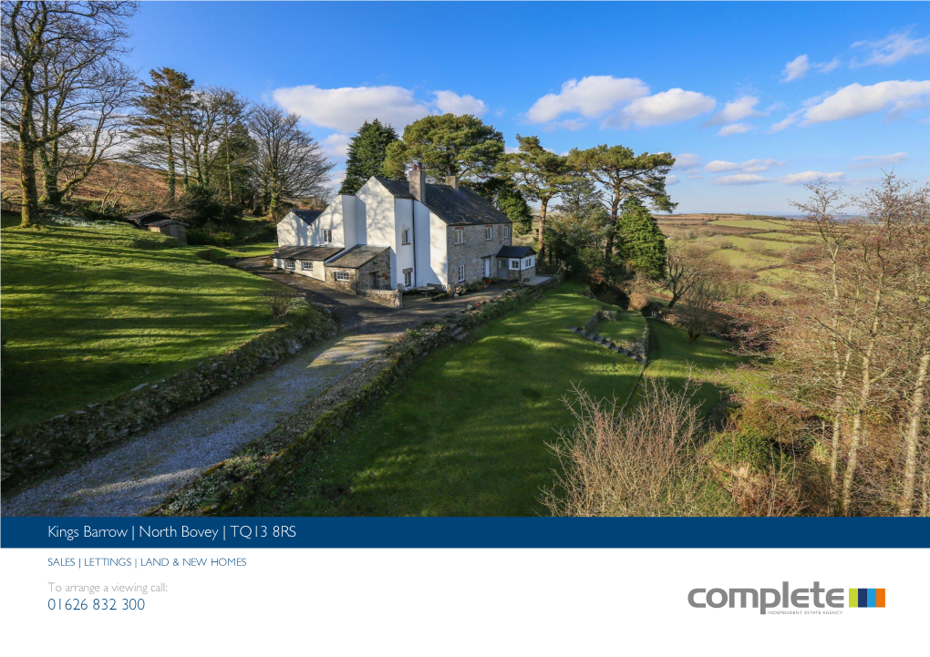 Kings Barrow | North Bovey | TQ13 8RS 01626 832