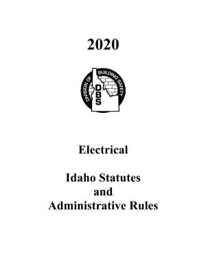 Electrical Idaho Statutes and Administrative Rules