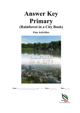 Answer Key Primary (Rainforest in a City Book)