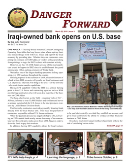 Iraqi-Owned Bank Opens on U.S. Base by Maj