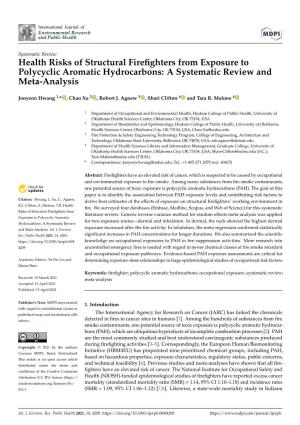 Health Risks of Structural Firefighters from Exposure to Polycyclic