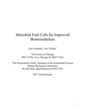 Microbial Fuel Cells for Improved Bioremediation