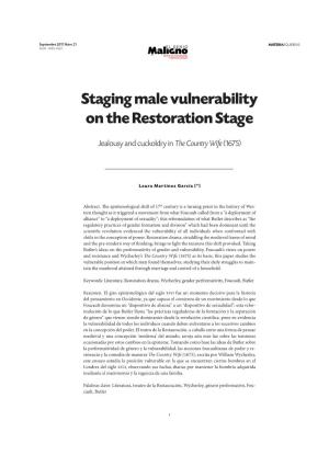 Staging Male Vulnerability on the Restoration Stage