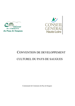 Convention Développement Culturel 2013 Saugues CG43