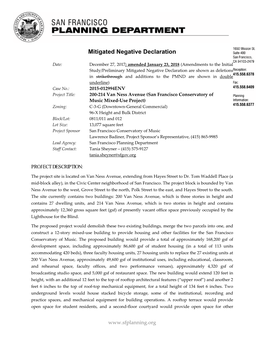 Mitigated Negative Declaration