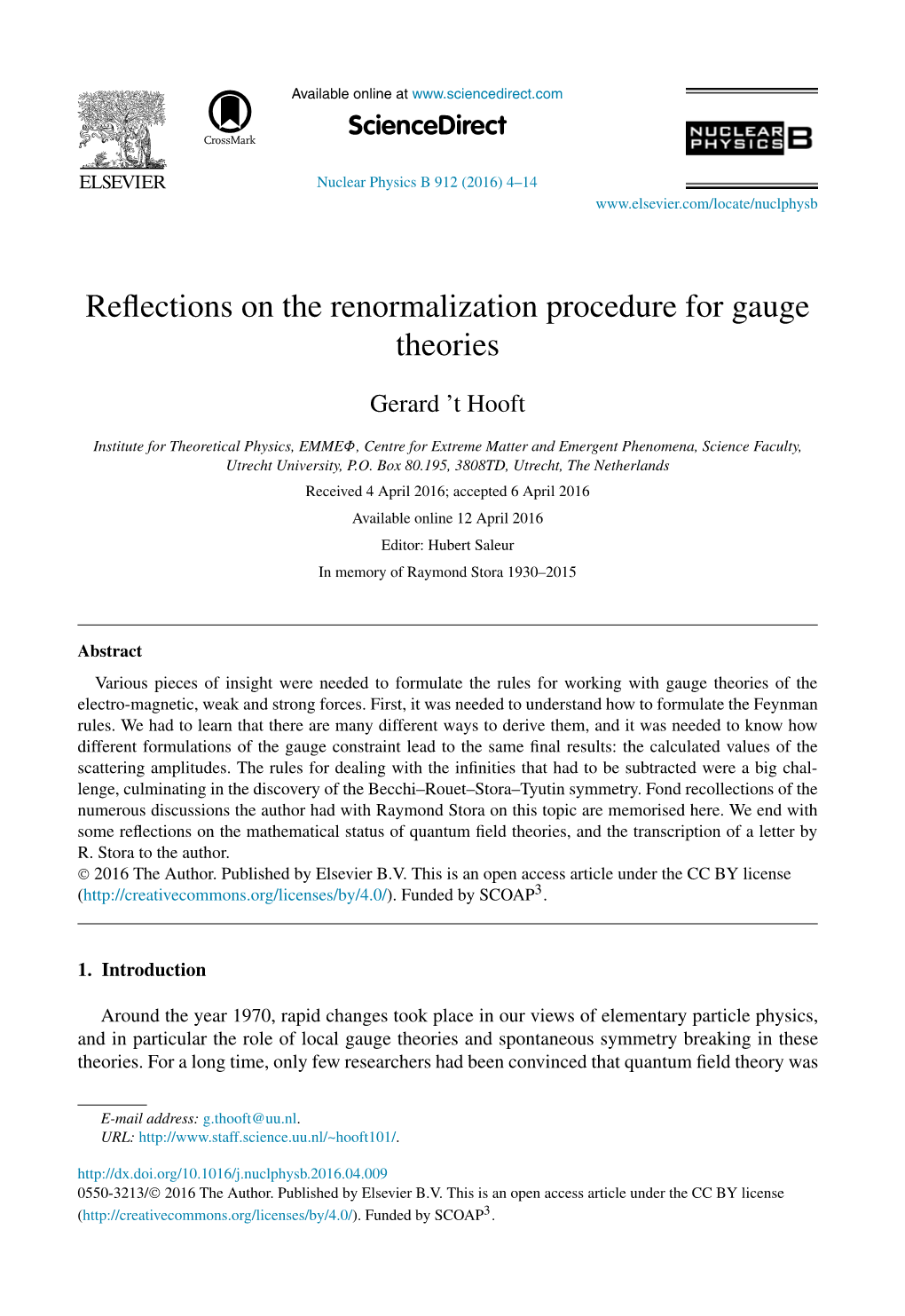 Reflections on the Renormalization Procedure for Gauge Theories