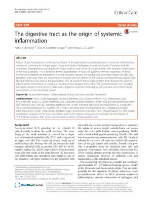 The Digestive Tract As the Origin of Systemic Inflammation Petrus R
