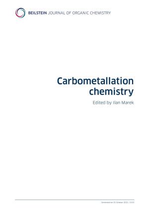 Carbometallation Chemistry