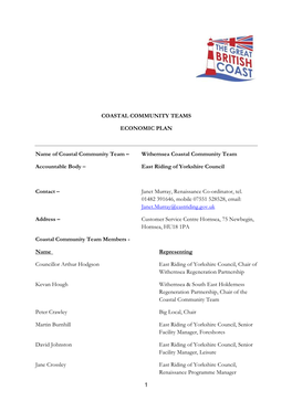Withernsea Coastal Community Team Accountable Body E