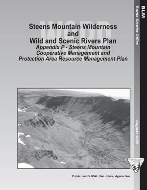 Steens Mountain Wilderness and Wild and Scenic Rivers Plan