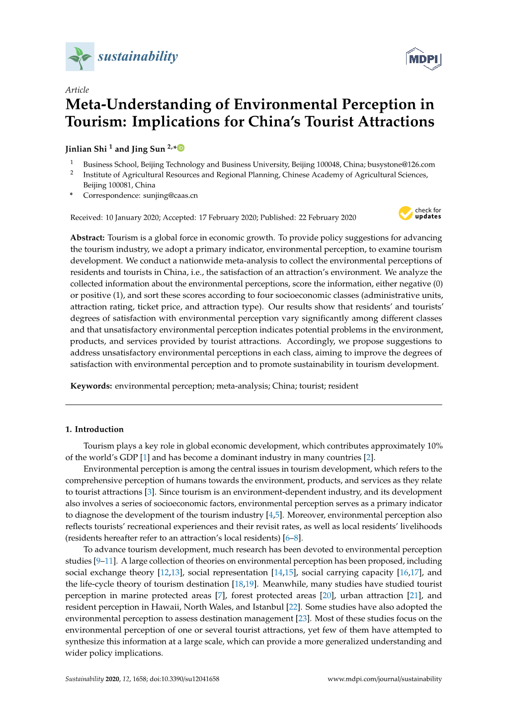 Implications for China's Tourist Attractions