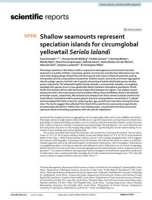 Shallow Seamounts Represent Speciation Islands for Circumglobal