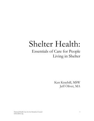 Essentials of Care for @Eople 3Iving in Shelter