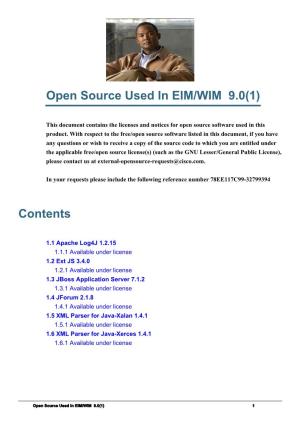 Open Source Software Used in Cisco Unified Web and E-Mail Interaction