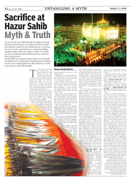 Sacrifice at Hazur Sahib Myth & Truth
