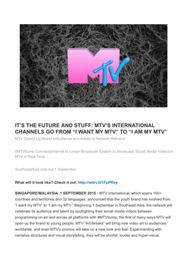 It's the Future and Stuff: Mtv's