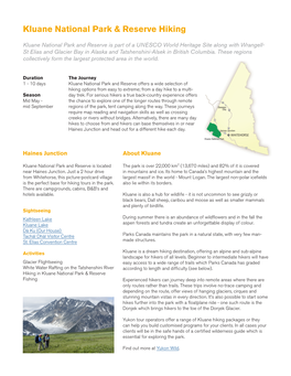 Kluane National Park & Reserve Hiking