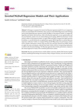 Inverted Weibull Regression Models and Their Applications