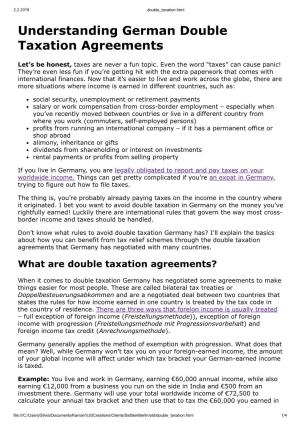 Understanding German Double Taxation Agreements