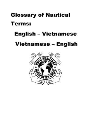 Glossary of Nautical Terms: English – Vietnamese Vietnamese – English