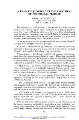 Suprapubic Puncture in the Treatment of Neurogenic Bladder