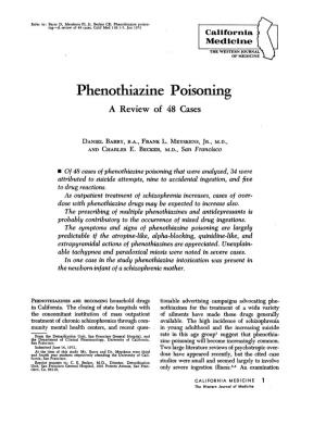 Phenothiazine Poisoning a Review of 48 Cases