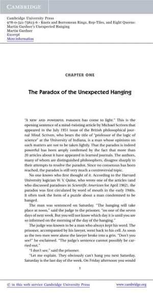 The Paradox of the Unexpected Hanging