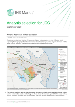 Analysis Selection for JCC September 2020