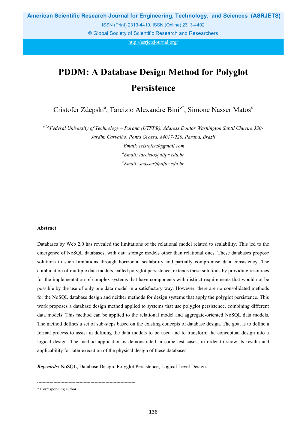 PDDM: a Database Design Method for Polyglot Persistence