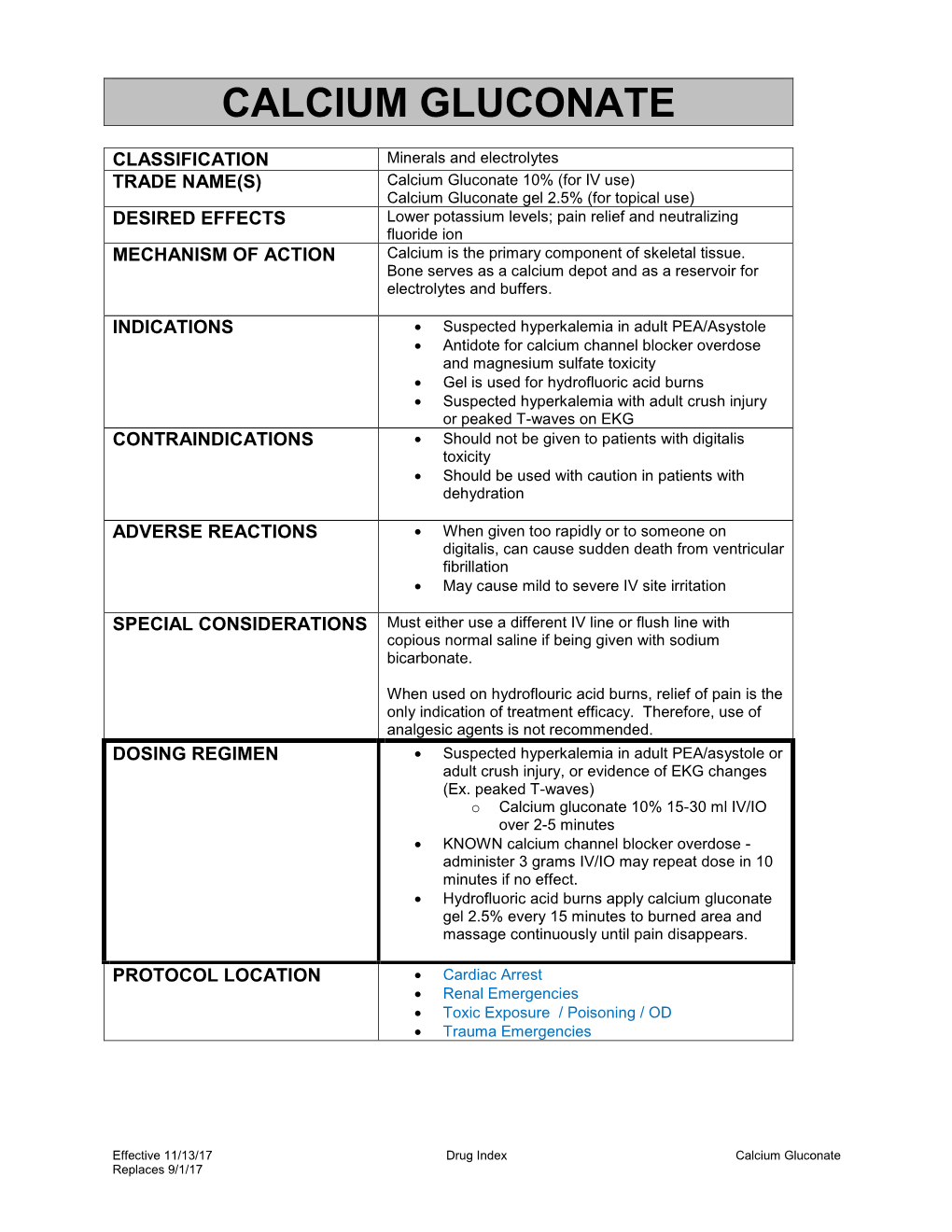 Calcium Gluconate