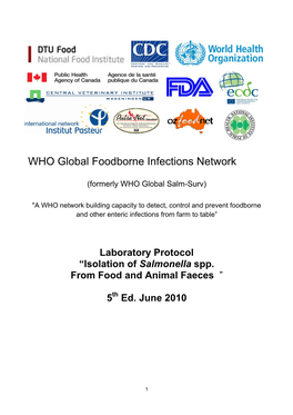 WHO Global Foodborne Infections Network