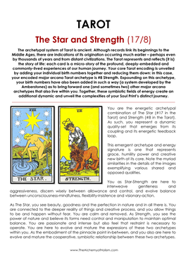 The Star and Strength (17/8)