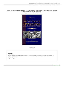 Find Ebook // the Up-To-Date Pekingese and All Other Toy Dogs (A
