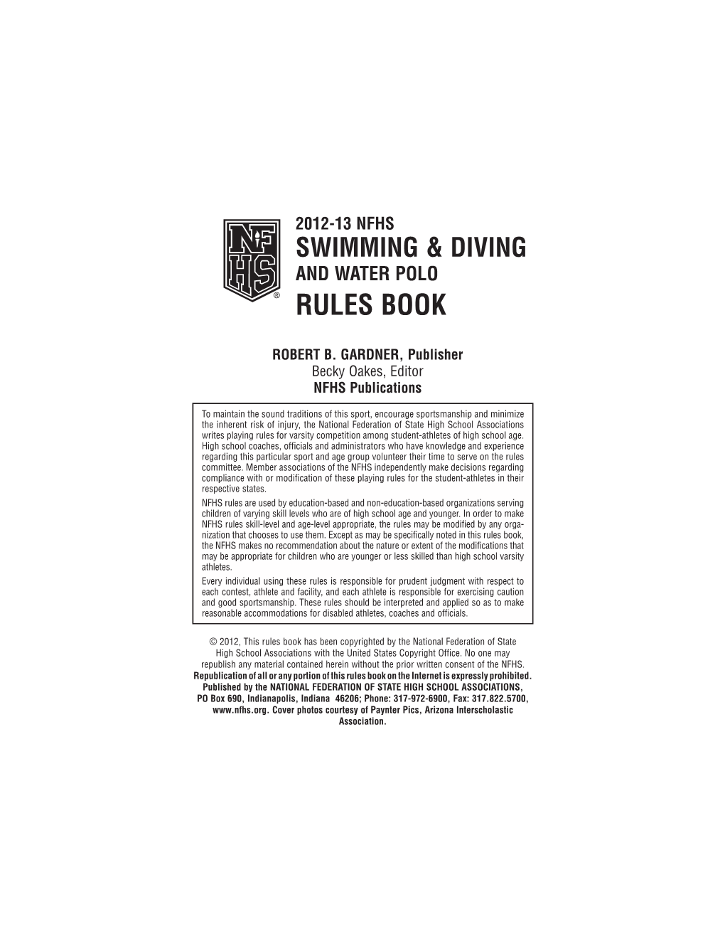 2012-13 Swimming Rules Book
