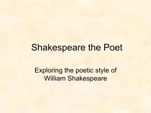 Shakespeare the Poet