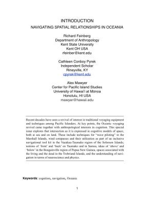 Introduction Navigating Spatial Relationships in Oceania