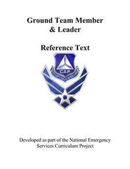 Ground Team Member & Leader Reference Text