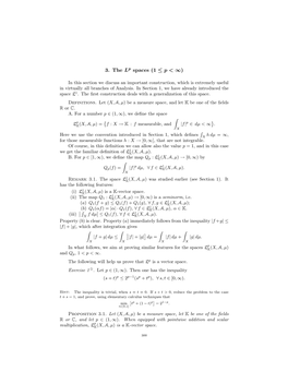 3. the Lp Spaces (1 ≤ P &lt; ∞)