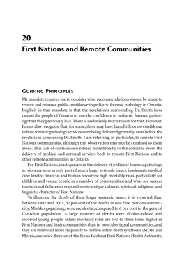 First Nations and Remote Communities